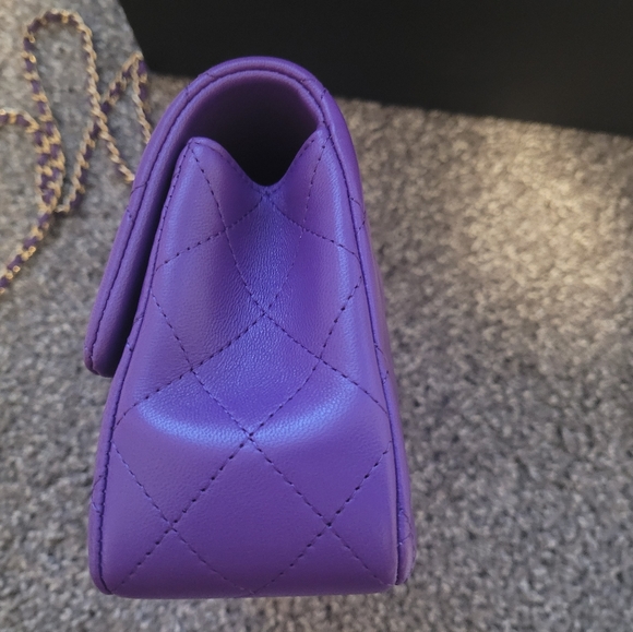 Chanel Mini Flap with Top Handle Purple - Picture 6 of 8